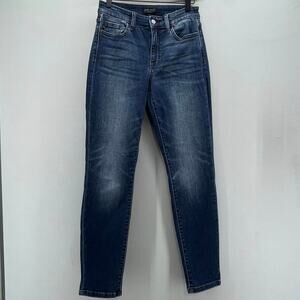 Judy Blue Slim Fit Denim Womens 5/27 Miles City Mid Rise Cuffed‎ Jeans JB82428DK